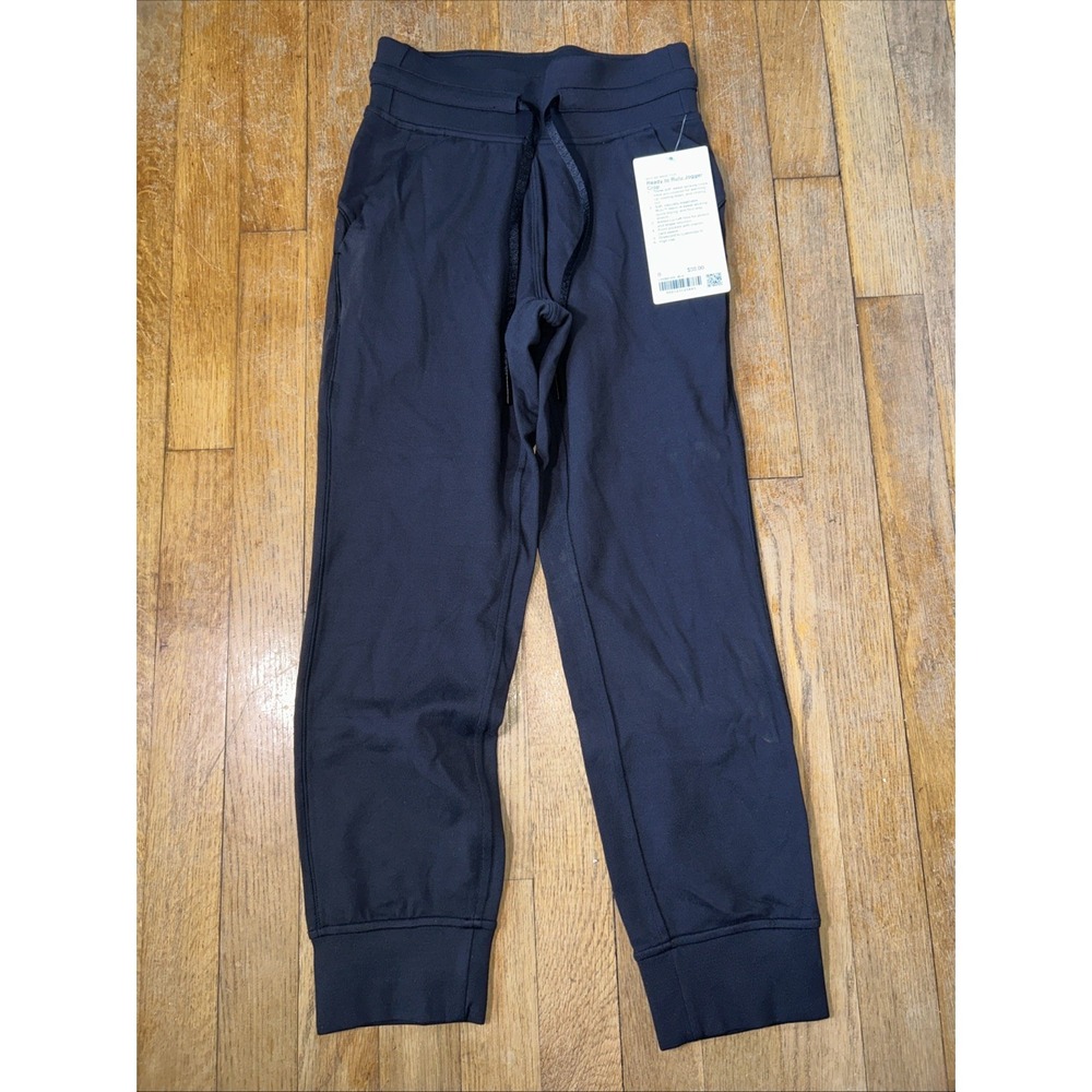 Lululemon Ready to Rulu Jogger Crop Black High Rise Pants LW6BEWS Size 0 NEW - Picture 2 of 8